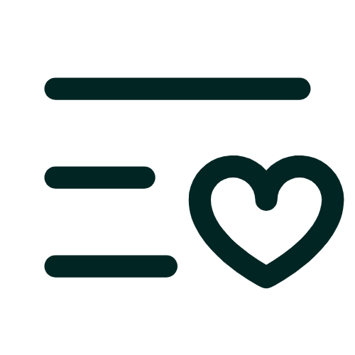 linjer och hjärta ikon